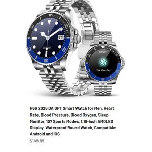 DEAL! SMART WATCH MEN'S SOUYIE EXECUTIVE 2025, OPEN BUT NEVER USED SOUYIE H66